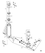 Компоненты ручного наклона 2-Х ТАКТНОГО ПЛМ MERCURY 60 Серийный номер от 9973100 до 0P016999