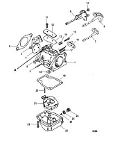 Карбюратор 2-Х ТАКТНОГО ПЛМ MERCURY 90 Серийный номер от 0P325500 и выше