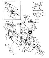 Компоненты силовой отделки 2-Х ТАКТНОГО ПЛМ MERCURY 90 Серийный номер от 0A996142 до 0B240450