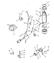 Стартер, соленоид и выпрямитель 2-х тактного ПЛМ MERCURY 50EO Серийный номер от 0A721308 и выше