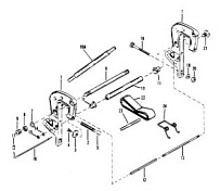 Зажимной кронштейн в сборе 2-Х ТАКТНОГО ПЛМ MERCURY 60 Серийный номер от 7208333 до 0A721307