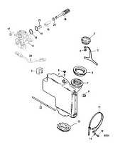 Компоненты закачки масла 2-Х ТАКТНОГО ПЛМ MERCURY 60 Серийный номер от 9973100 до 0P016999