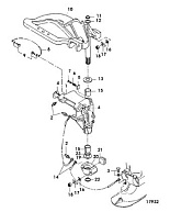 Поворотный кронштейн 2-х тактного ПЛМ MERCURY Jet 25 Серийный номер от 0N088578 и выше