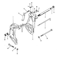 Кронштейн транца 2-Х ТАКТНОГО ПЛМ MERCURY 90 Серийный номер от 0B240451 до 0C221999