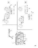 Пластина аттенюатора 2-Х ТАКТНОГО ПЛМ MERCURY 55 Серийный номер от 9973100 до 0P016999