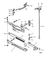 Рычаг КПП 2-х тактного ПЛМ MERCURY 40 M Серийный номер от 8064750 и выше