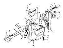 Кронштейн транца(50/60)(S/N: 0D181999 и ниже) 2-Х ТАКТНОГО ПЛМ MERCURY 60 Серийный номер от 9683055 до 9885344