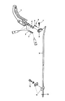 Ручка переключения передач 4-Х ТАКТНОГО ПЛМ MERCURY 5 Серийный номер от 0R000001 до 0R067089