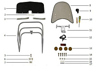 Кузовные элементы, пластик снегохода IRBIS Dingo T150 (2015 г.) (часть 3)