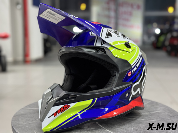 Шлем кроссовый HETOSHI Сине-желто-красный AD3-14 цв.  р. S