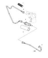 Топливные линии 4-Х ТАКТНОГО ПЛМ MERCURY 50 Серийный номер от 1C050252 и выше