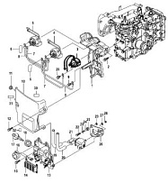 Электрический кронштейн и крышка 4-Х ТАКТНОГО ПЛМ MERCURY 25 Серийный номер от 0R106999 и выше