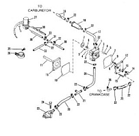 Топливный насос (белый или красный) 2-Х ТАКТНОГО ПЛМ MERCURY 50EO Серийный номер от 9683055 до 9885344