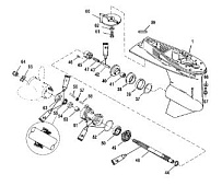 Корпус шестерни, Propeller Shaft - 1.83:1 передаточное число 4-Х ТАКТНОГО ПЛМ MERCURY 60 Серийный номер от 0T409000 до 1B344306