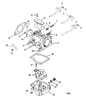 Карбюратор 2-Х ТАКТНОГО ПЛМ MERCURY 50EO Серийный номер от 0P325500 и выше