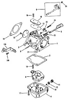 Карбюратор (WME-26/27/28/28/43/44/45) 2-Х ТАКТНОГО ПЛМ MERCURY 55 Серийный номер от 9741042 до 9885344