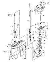 Корпус шестерни, приводной вал 4-Х ТАКТНОГО ПЛМ MERCURY 6 Серийный номер от 0R067090 и выше