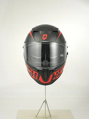 Шлем интеграл HETOSHI FF938 double visor Цв.Черно-красный Матовый р.S